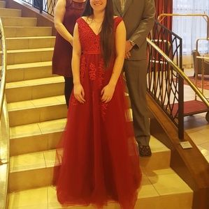 Red prom dress